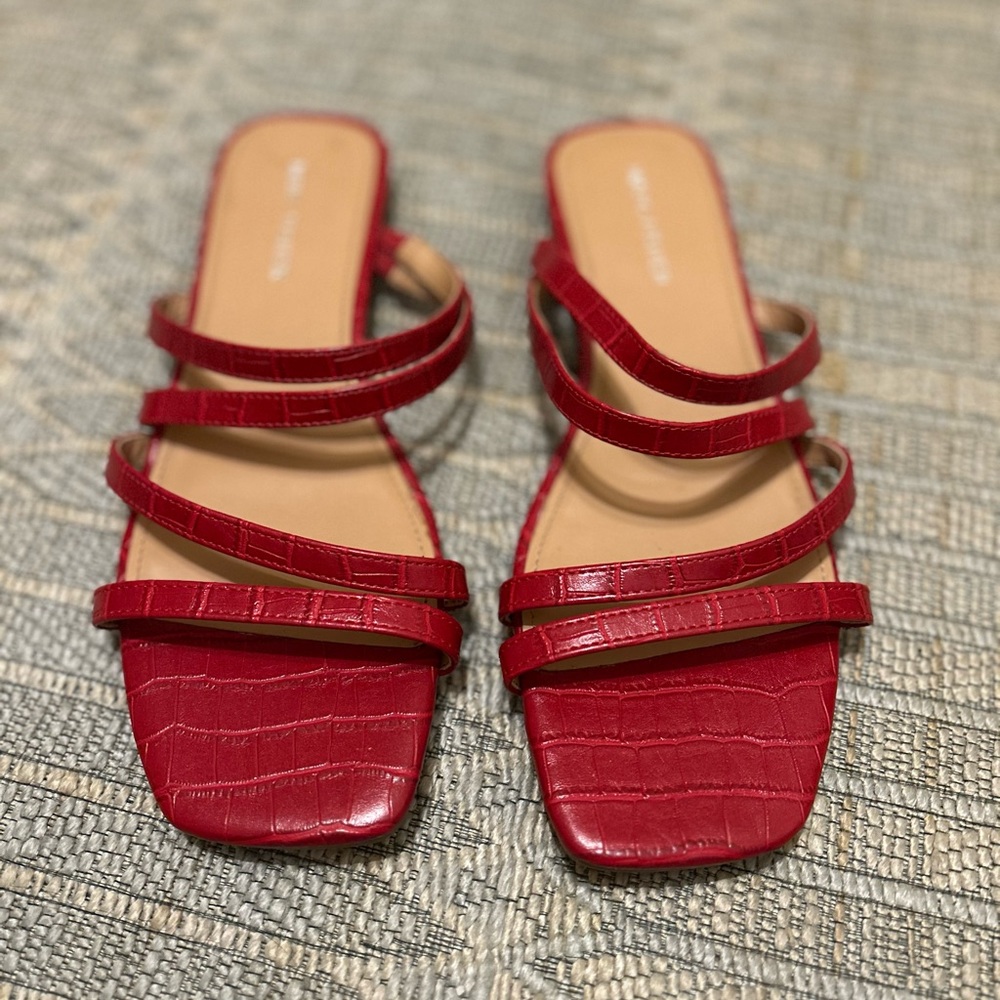 Marc Fisher Red Strappy Sandals